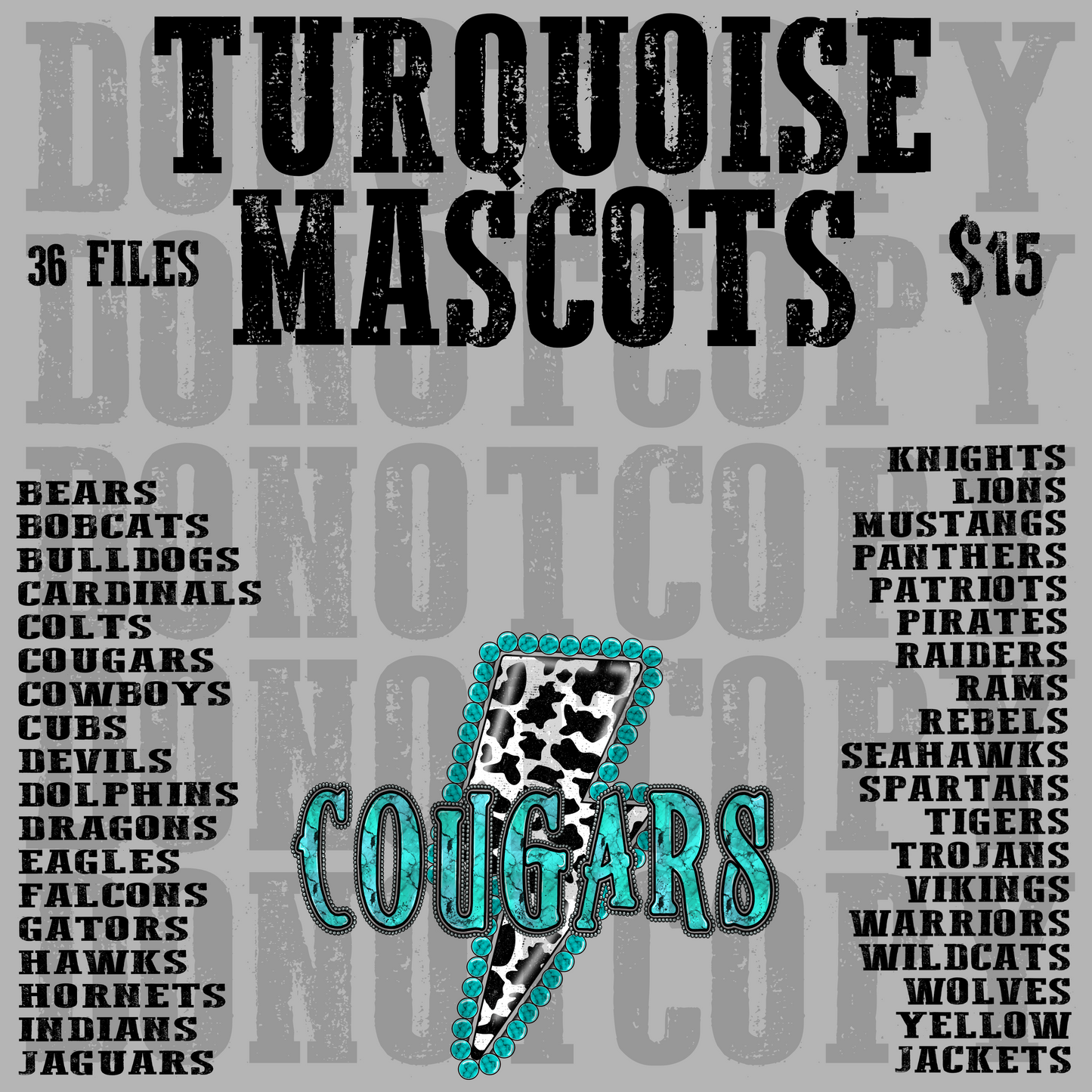 Turquoise Mascots