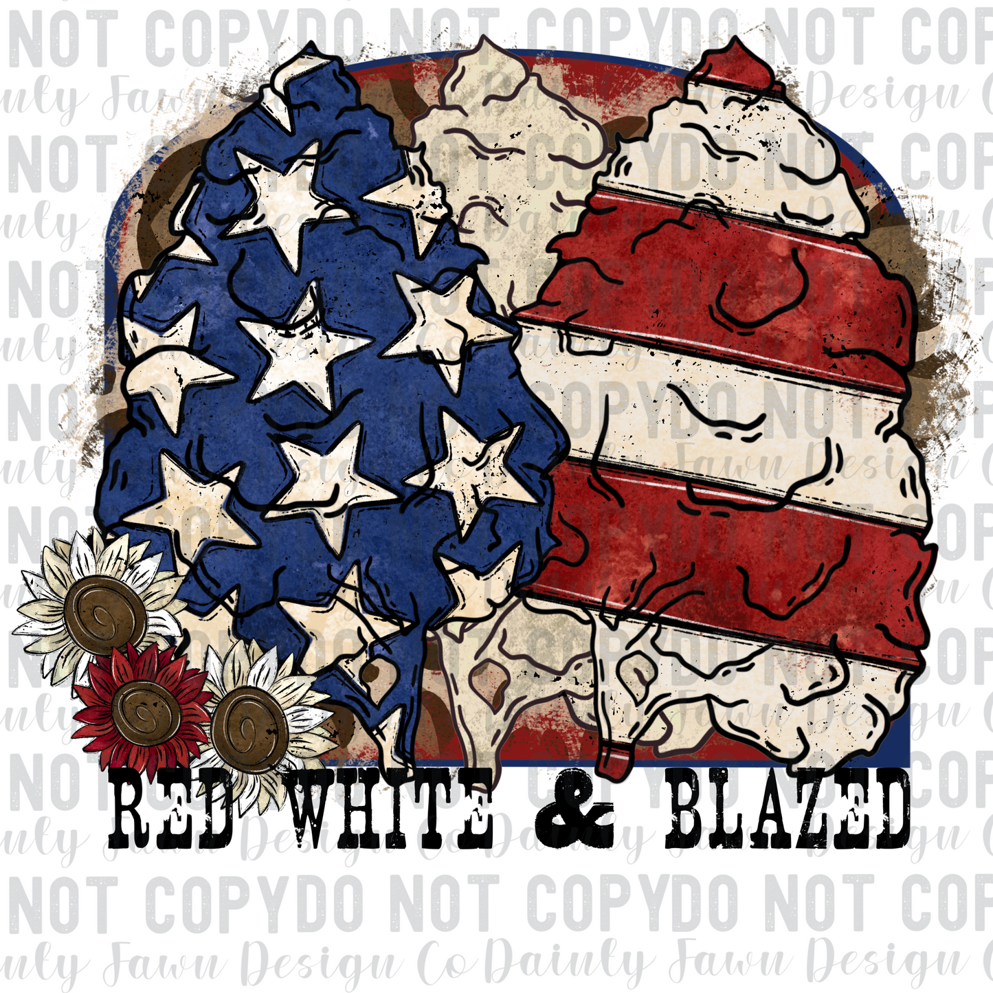 Red White Blazed Digital