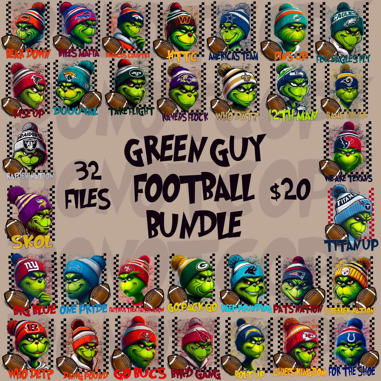 Green Guy Football Bundle