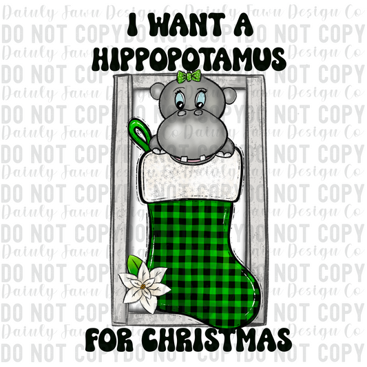 Hippo For Christmas Digital